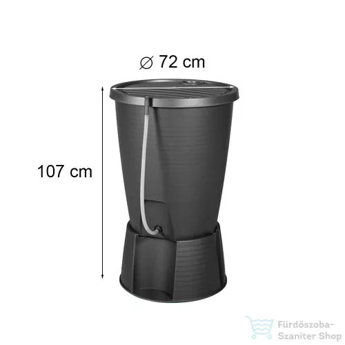 Curver Indigo water butt műanyag esővíz tároló 220L grafit tömlővel