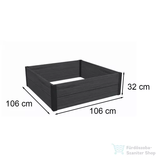 Curver Maple szögletes virágágyás szürke 249298