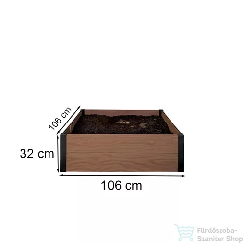 Curver Maple szögletes virágágyás barna 249299