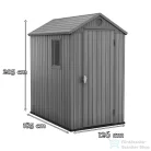Curver Darwin 4x6 műanyag kerti ház szürke 249350