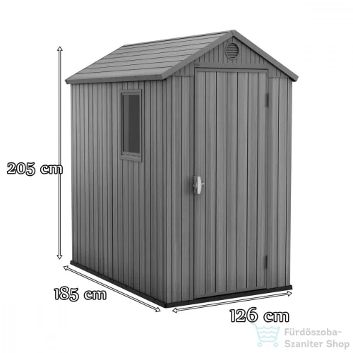 Curver Darwin 4x6 műanyag kerti ház szürke 249350