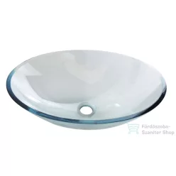 Sapho BEAUTY Pure ovális üvegmosdó 52x37,5x13,5cm 2501-12