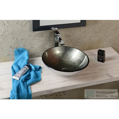 Sapho BEAUTY DAMAR üveg mosdó, átmérő 42 cm  2501-20