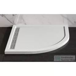   Wasserburg PETRA 90x90 Öntött műmárvány zuhanytálca, íves, folyókával,  2503R-90