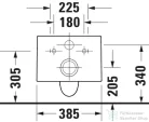 Duravit VITRIUM fali WC ülőke nélkül, fényes/matt fehér 250409FF00