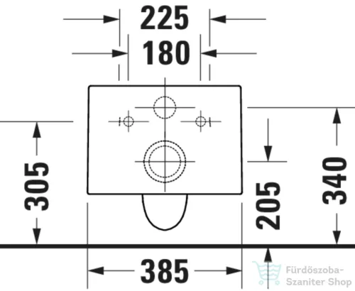 Duravit VITRIUM fali WC ülőke nélkül, fényes/matt fehér 250409FF00