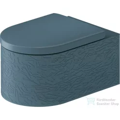   Duravit VITRIUM fali WC ülőke nélkül, fényes fehér/matt bizánci kék 250609FB00