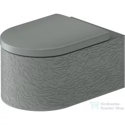   Duravit VITRIUM fali WC ülőke nélkül, fényes fehér/matt világosszürke 250609FD00