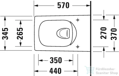 Duravit Viu öblítőperem nélküli Rimless fali wc 2511090000 ( 251109 )