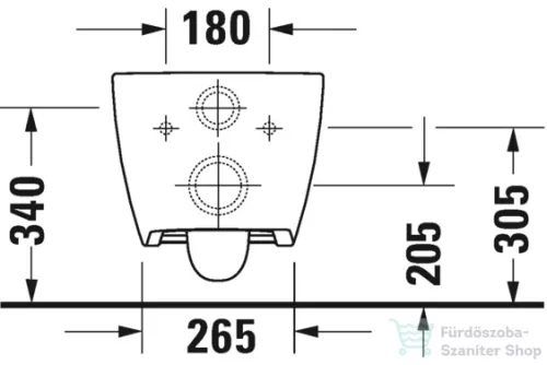 Duravit Viu öblítőperem nélküli Rimless fali wc 2511090000 ( 251109 )