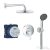 Grohe GET falsík alatti zuhanyrendszer 15,8 cm-es fejzuhannyal,zuhanyszettel,belső egységgel,króm 25220001