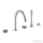 Grohe ATRIO PRIVATE 5 üléses kádtöltő csaptelep zuhanyszettel,alaptest nélkül,Króm 25226000