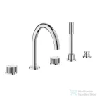 Grohe ATRIO PRIVATE 5 üléses kádtöltő csaptelep zuhanyszettel,alaptest nélkül,Króm 25226000