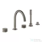 Grohe ATRIO PRIVATE 5 üléses kádtöltő csaptelep zuhanyszettel,alaptest nélkül,Brushed Hard Graphite 25226AL0