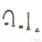 Grohe ATRIO PRIVATE 5 üléses kádtöltő csaptelep zuhanyszettel,alaptest nélkül,Brushed Hard Graphite 25226AL0