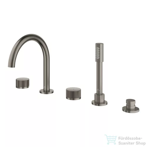 Grohe ATRIO PRIVATE 5 üléses kádtöltő csaptelep zuhanyszettel,alaptest nélkül,Brushed Hard Graphite 25226AL0