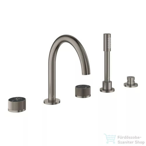 Grohe ATRIO PRIVATE 5 üléses kádtöltő csaptelep zuhanyszettel,alaptest nélkül,Brushed Hard Graphite 25226AL0