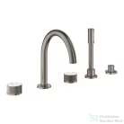 Grohe ATRIO PRIVATE 5 üléses kádtöltő csaptelep zuhanyszettel,alaptest nélkül,Brushed Hard Graphite 25226AL0