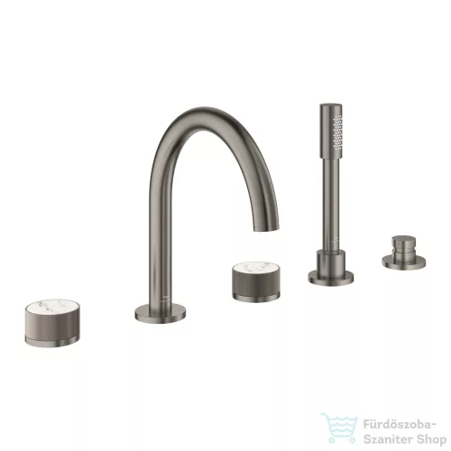 Grohe ATRIO PRIVATE 5 üléses kádtöltő csaptelep zuhanyszettel,alaptest nélkül,Brushed Hard Graphite 25226AL0