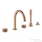 Grohe ATRIO PRIVATE 5 üléses kádtöltő csaptelep zuhanyszettel,alaptest nélkül,Warm Sunset 25226DA0