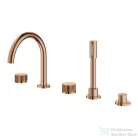 Grohe ATRIO PRIVATE 5 üléses kádtöltő csaptelep zuhanyszettel,alaptest nélkül,Warm Sunset 25226DA0