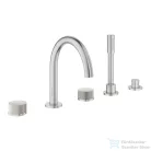 Grohe ATRIO PRIVATE 5 üléses kádtöltő csaptelep zuhanyszettel,alaptest nélkül,SuperSteel 25226DC0
