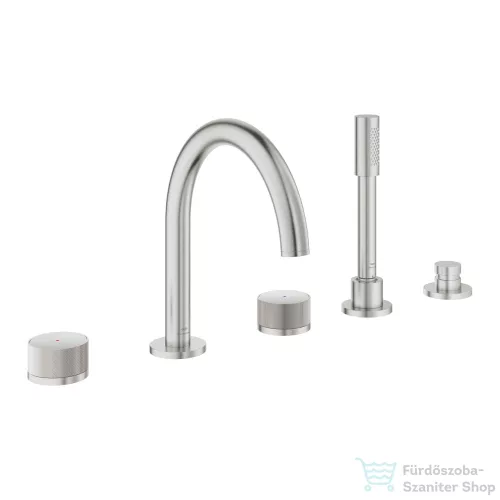 Grohe ATRIO PRIVATE 5 üléses kádtöltő csaptelep zuhanyszettel,alaptest nélkül,SuperSteel 25226DC0
