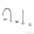 Grohe ATRIO PRIVATE 5 üléses kádtöltő csaptelep zuhanyszettel,alaptest nélkül,SuperSteel 25226DC0