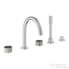 Grohe ATRIO PRIVATE 5 üléses kádtöltő csaptelep zuhanyszettel,alaptest nélkül,SuperSteel 25226DC0