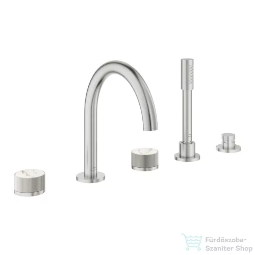Grohe ATRIO PRIVATE 5 üléses kádtöltő csaptelep zuhanyszettel,alaptest nélkül,SuperSteel 25226DC0