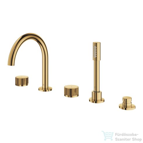 Grohe ATRIO PRIVATE 5 üléses kádtöltő csaptelep zuhanyszettel,alaptest nélkül,Cool Sunrise 25226GL0