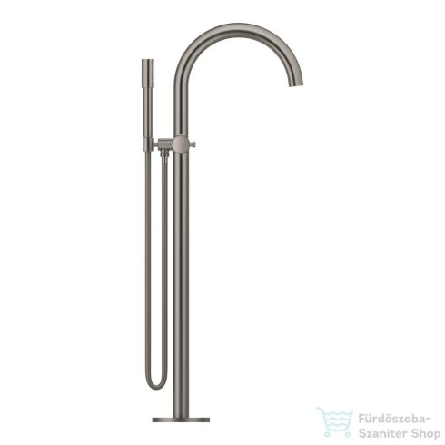 Grohe ATRIO PRIVATE szabadon álló kádtöltő csaptelep zuhanyszettel,alaptest nélkül,Brushed Hard Graphite 25229AL0