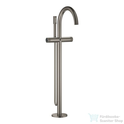 Grohe ATRIO PRIVATE szabadon álló kádtöltő csaptelep zuhanyszettel,alaptest nélkül,Brushed Hard Graphite 25229AL0