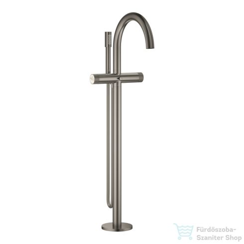 Grohe ATRIO PRIVATE szabadon álló kádtöltő csaptelep zuhanyszettel,alaptest nélkül,Brushed Hard Graphite 25229AL0