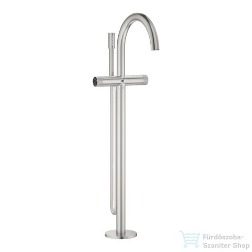 Grohe ATRIO PRIVATE szabadon álló kádtöltő csaptelep zuhanyszettel,alaptest nélkül,Supersteel 25229DC0