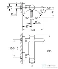 Grohe Essence egykaros kádcsaptelep zuhanyszett nélkül,Hard Graphite 25250A01