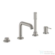   Grohe ESSENCE 4 üléses kádtöltő csaptelep zuhanyszettel,alaptest nélkül,Supersteel 25251DC1