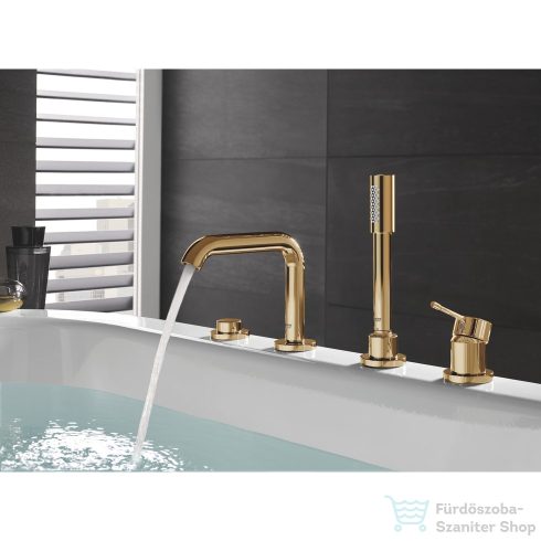 Grohe ESSENCE 4 üléses kádtöltő csaptelep zuhanyszettel,alaptest nélkül,Cool Sunrise 25251GL1