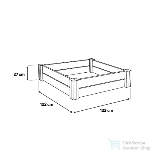 Curver Vista modular virágágyás 2 db szürke 252530