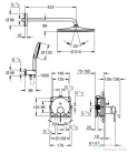 GROHE ESSENCE komplett falsík alatti zuhanyrendszer,Rainshower Mono 310 fejzuhannyal,Brushed Hard Graphite 25287AL0