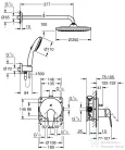 Grohe START EDGE falsík alatti zuhanyrendszer alaptesttel,króm 25293000