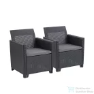 Curver Claire duo műrattan kerti fotel grafit 252978