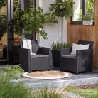 Curver Claire duo műrattan kerti fotel grafit 252978
