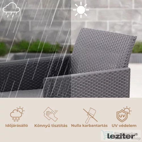 Curver Claire duo műrattan kerti fotel grafit 252978