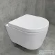 Duravit ME BY STARCK Compact Rimless (öblítőperem nélküli) fali wc Wondergliss bevonattal,fehér/White Satin Matt 25300926001