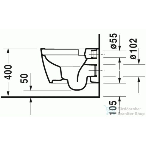 Duravit ME BY STARCK Compact Rimless (öblítőperem nélküli) fali wc HygieneGlaze mázzal,fehér/White Satin Matt 2530099000