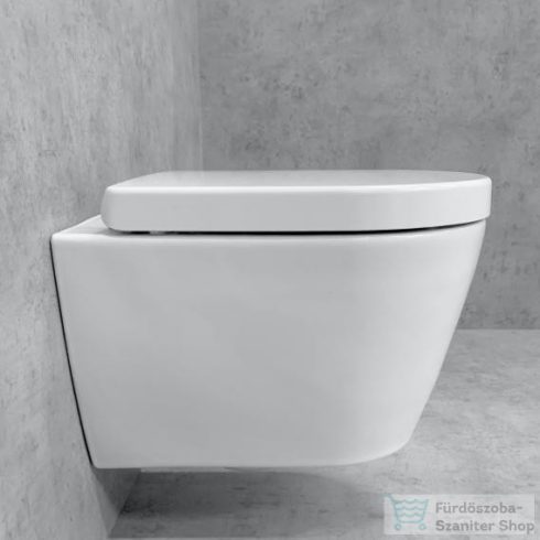Duravit ME BY STARCK Compact Rimless (öblítőperem nélküli) fali wc HygieneGlaze mázzal,fehér/White Satin Matt 2530099000
