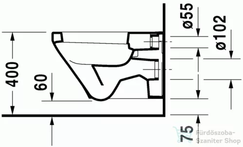Duravit Durastyle síköblítésű fali wc, 54x37 cm 2540090000 ( 254009 )