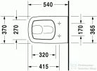 Duravit Durastyle síköblítésű fali wc, 54x37 cm 2540090000 ( 254009 )