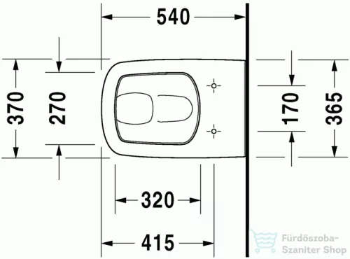 Duravit Durastyle síköblítésű fali wc, 54x37 cm 2540090000 ( 254009 )